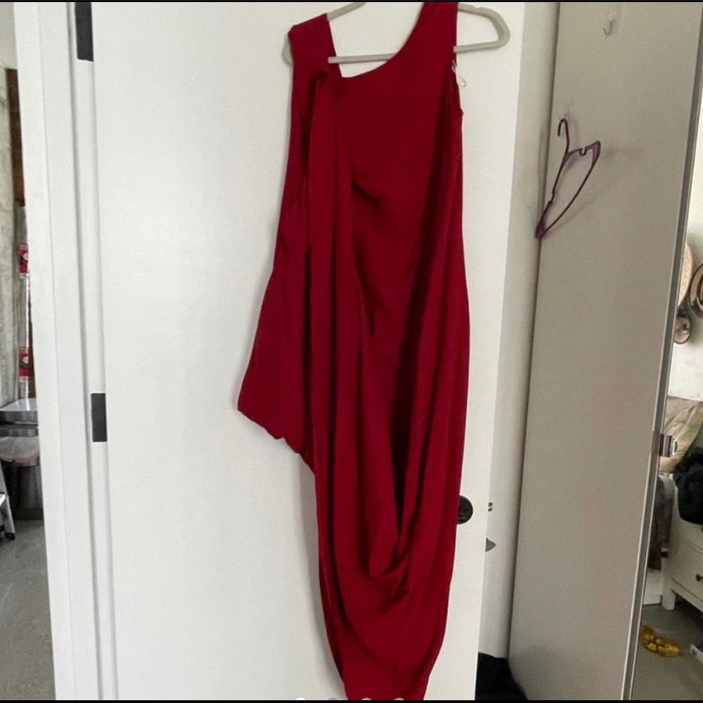 👹NWOT Wool H&M collection High Low Draped Asymmetric Avant-garde Hitched up 4 - Picture 6 of 12
